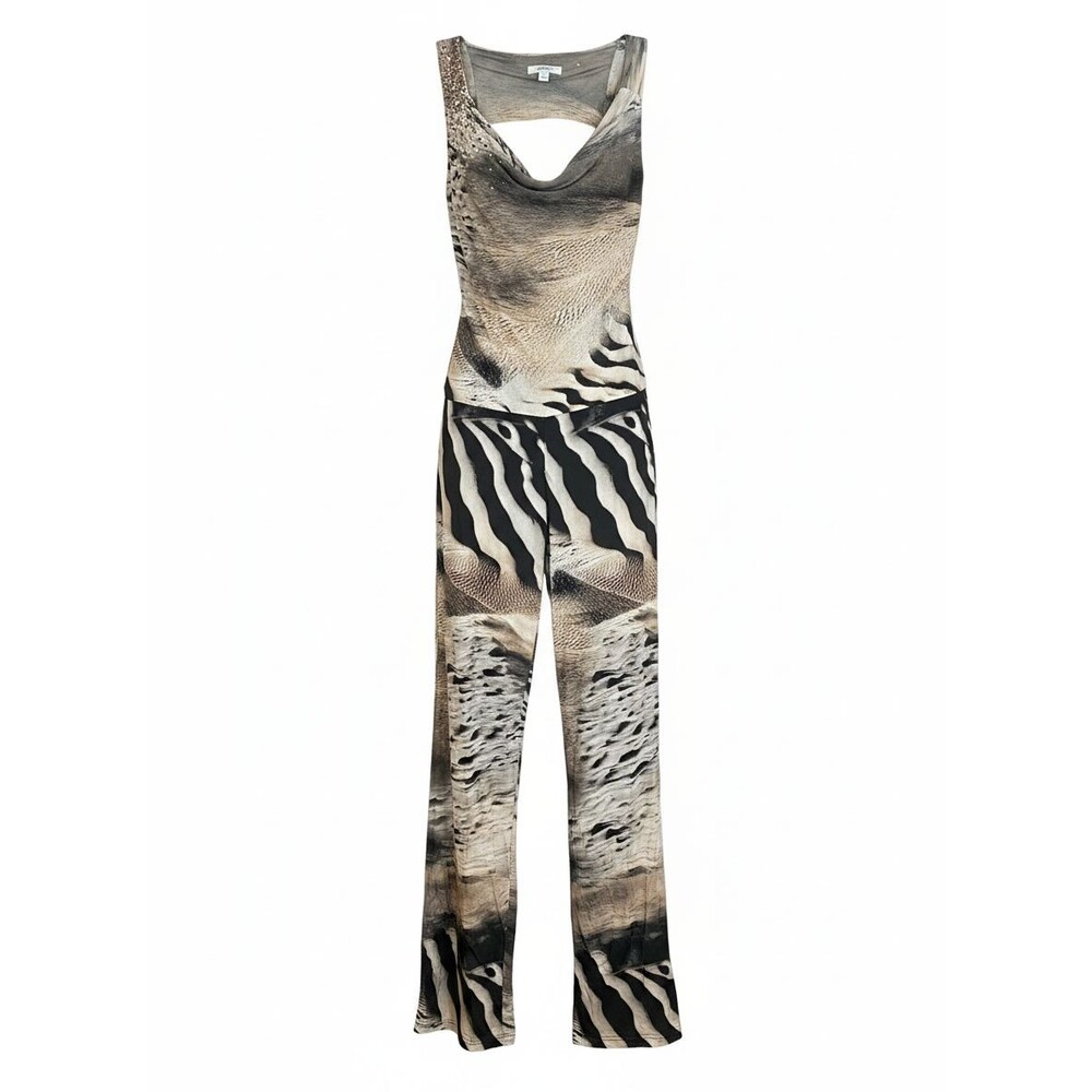 Cristinaeffe Women's Animal Print Sleeveless V-Neck Jumpsuit – Size 42 – NWT - Picture 1 of 3